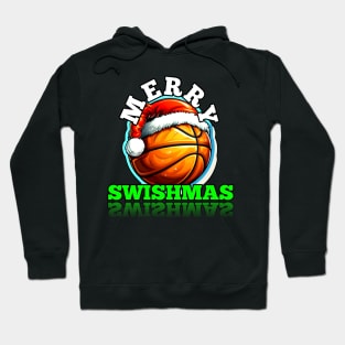 Merry Swishmas Basketball Christmas Hoodie